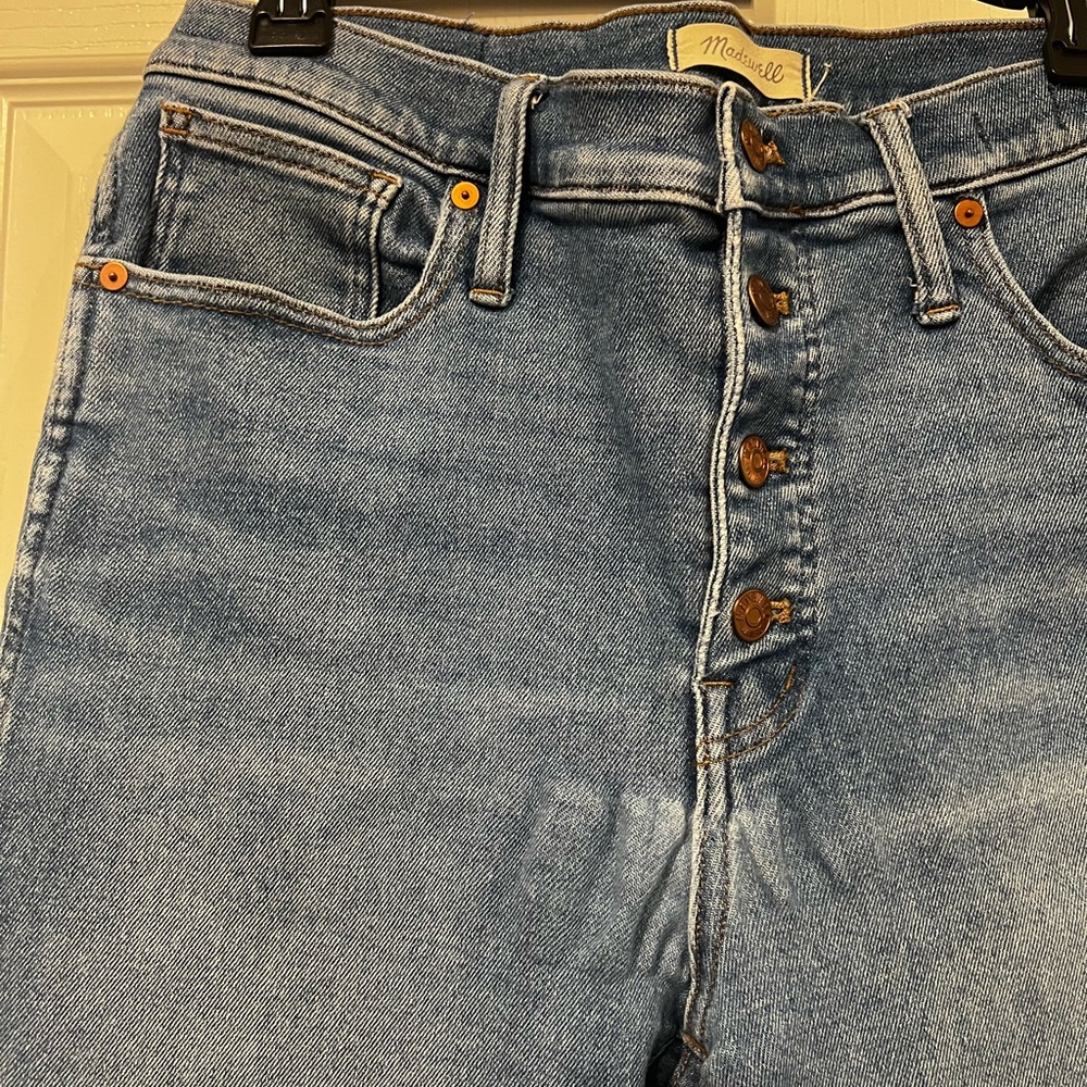 Madewell 10” High-Rise Button-Fly Skinny Jeans – Light Wash – Size 32 - Picture 2 of 8